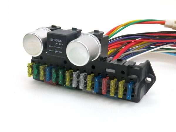 15-Fuse 24 Circuit 118-Terminal Deluxe Compact Wire Harness System (Universal; Some Adaptation May Be Required)