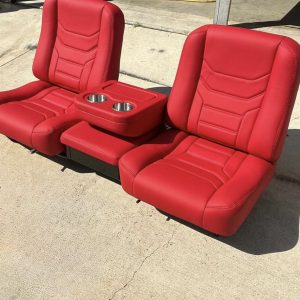Custom Red Upholstered Seat Set for 1988–1998 OBS Chevy C10 Trucks