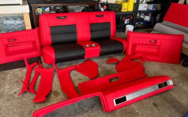 1967-1972 Custom c10 Red complete interior with matching dash