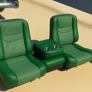 Custom Green Houndstooth Seats for 1988–1998 Chevy C10 OBS