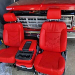 Chevy Silverado Single Cab Red bucket Seats