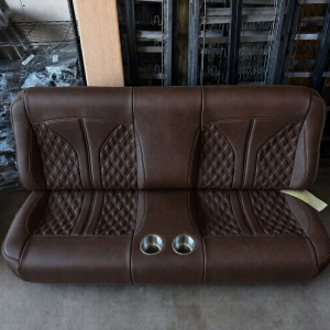 C10 Bench Seat in Dark Chocolate Brown Vinyl
